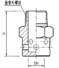 外螺纹连接喷嘴外形图