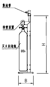 单排钢瓶侧视图