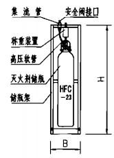 单排钢瓶侧视图