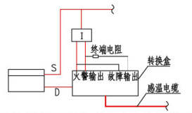 火灾报警控制器与转换盒连接示意图